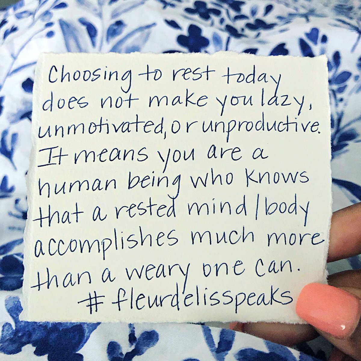Make some time to rest today, friends.💙