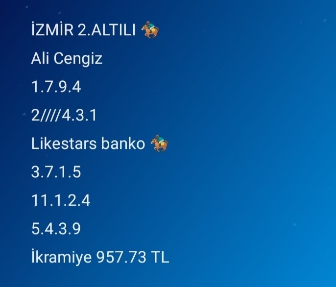 hedeftv58's tweet photo. #İZMİR gündüz yayınını izleyen
#Kenter TV takipçileri 957.73 TL
Veren İzmir altılısını @Alicengiz_42
Kurgusu ile isabet sağlayarak fayda sağladı. Bir net banko bir alternatif tek ile sonuca ulaştık.
Daha büyüklerine hep Birlikte 💫 https://t.co/bNvtgbO7Sj