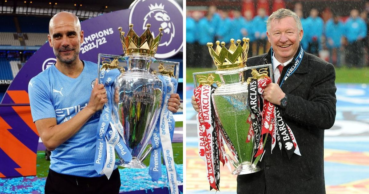 Hanya 2 pelatih yang pernah Hattrick Premier League:

Pep Guardiola Man City
2021-2022-2023 🏆🏆🏆

Sir Alex Ferguson Man United 2x 
1999-2000-2001 🏆🏆🏆
2007-2008-2009 🏆🏆🏆

Manchester of Hattrick ✅