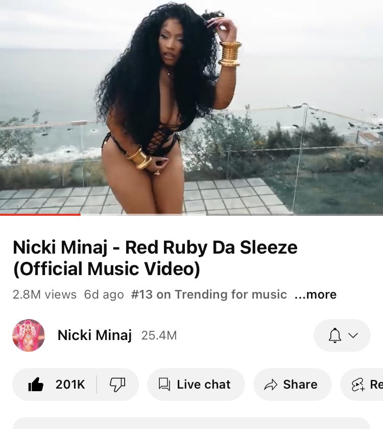 Southlanickifan's tweet photo. Oooooooooh sheeeeeet we almost at 3 million letβs goooooo barbz ππππππππππππππππ#RedRubyVideo https://t.co/srOSD0MFQ6
