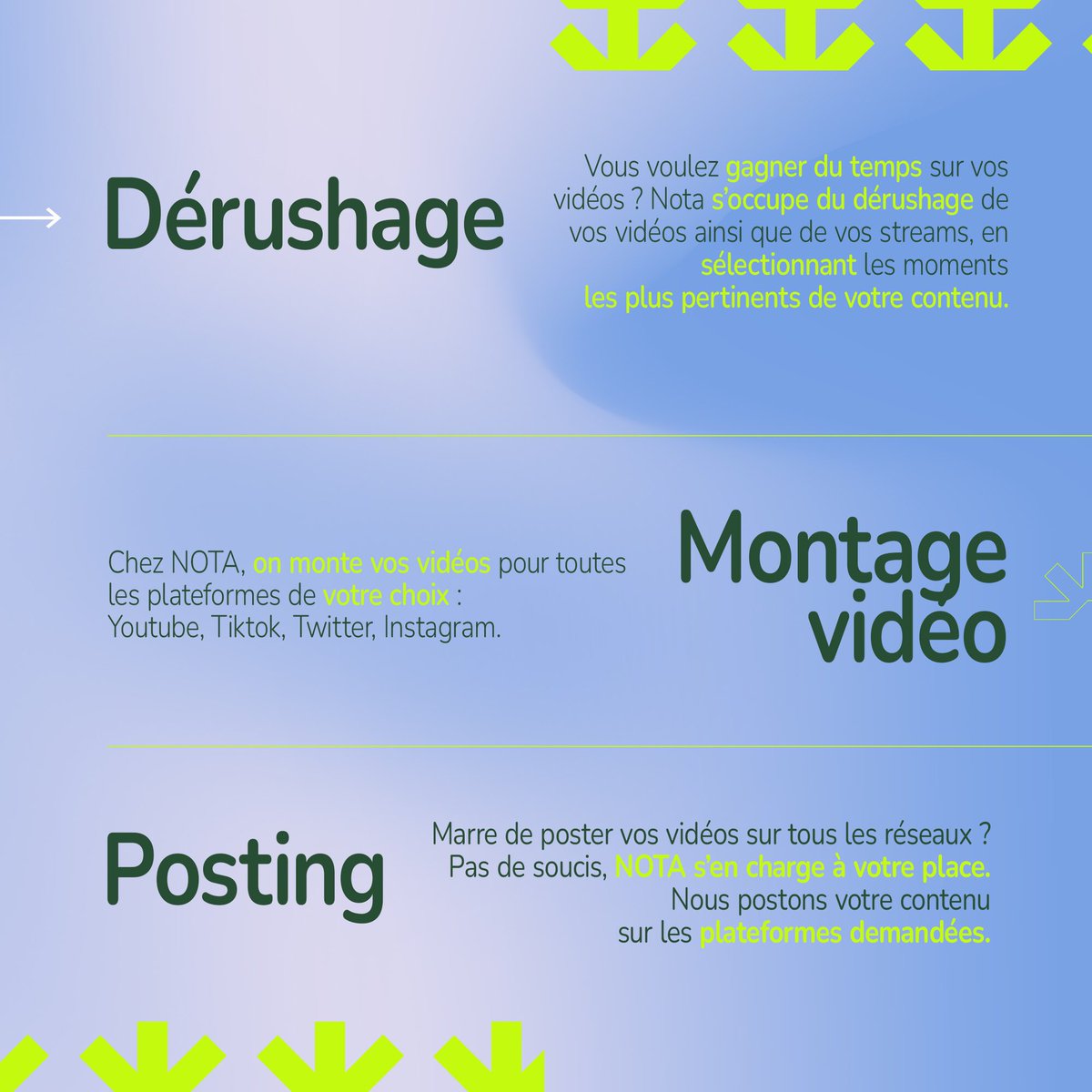 DÉRUSHAGE | MONTAGE VIDÉO | POSTING ⤵️