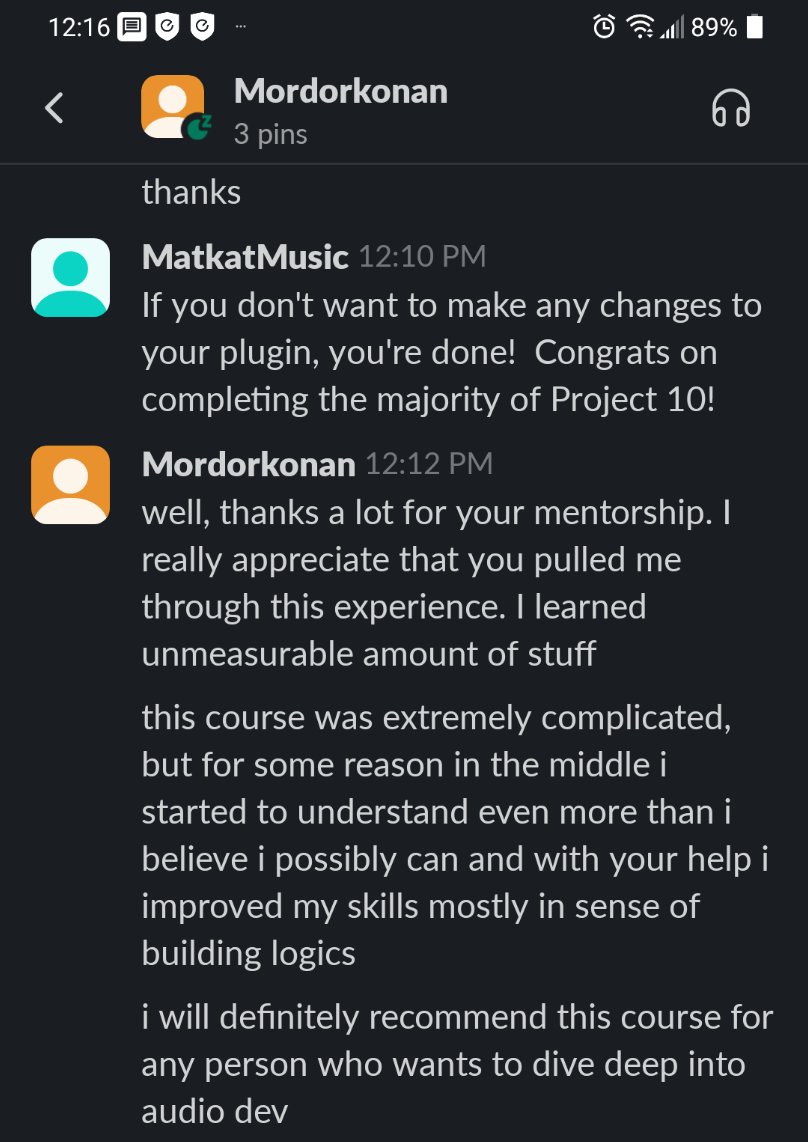 MatkatMusicLLC's tweet image. here is what one of my students had to say after they completed #project10 from #programmingformusicians! pfmcpp.com #testimonial #socialproof #teachyourself #programming #audiosoftware #audiodev #linkinbio #developer