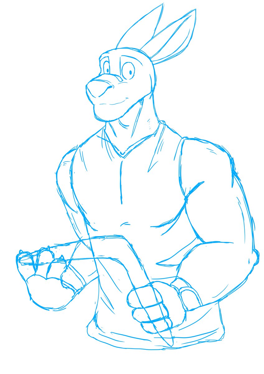 Otonkolos's tweet photo. WIP 2 (halfbody sketch) 🦘🪃💙
#furry #furryart #furryoc #furryartwork #fanart #temiree #anthro #anthropomorphic #anthroart #kangaroo #marsupial #digitalart #MediBang https://t.co/KJHug3DiFG
