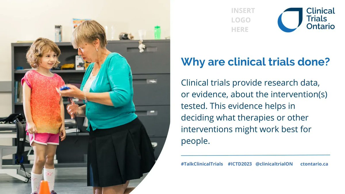 #DidYouKnow clinical trials study more than just medications? Clinical trials also study areas like diet and lifestyle, medical devices, and diagnostic therapies. Learn more: buff.ly/42qcFAv #ICTD2023 #TalkClinicalTrials