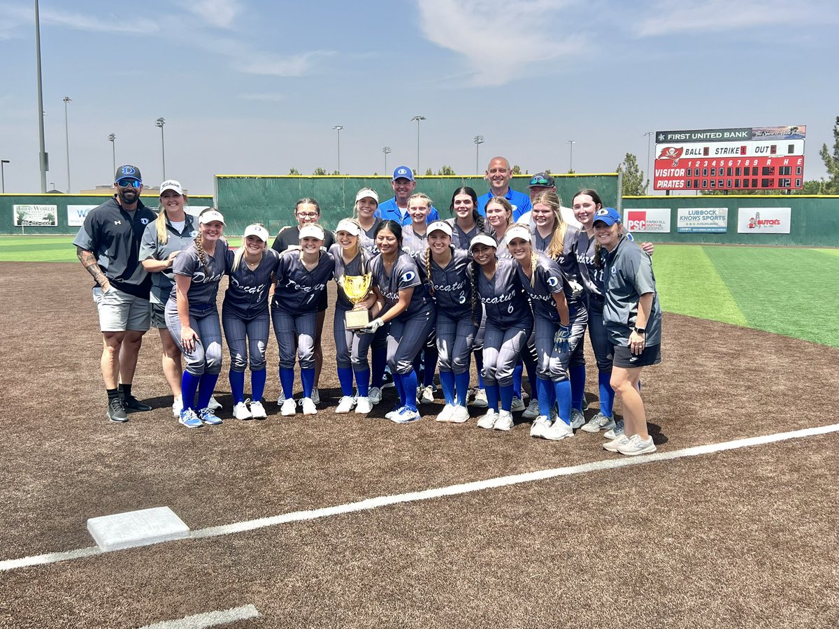 Madi Moreland hits a walk-off single to give Decatur (30-8-1) a 6-5 win over Dumas in Game 3 of a 4A Region I semifinal series Saturday at Lubbock Cooper High School. 

Story coming soon. Regional final details TBA.
