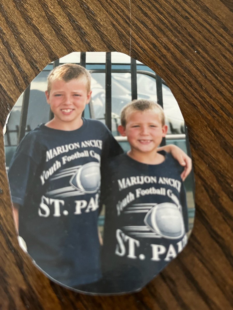 A picture from the archives. Pictured are La Mirada legends JT and Jake Bale at a Marijon Ancich Youth Football Camp before they went to HS. They went on to play college football at Colorado and College of Idaho respectively.