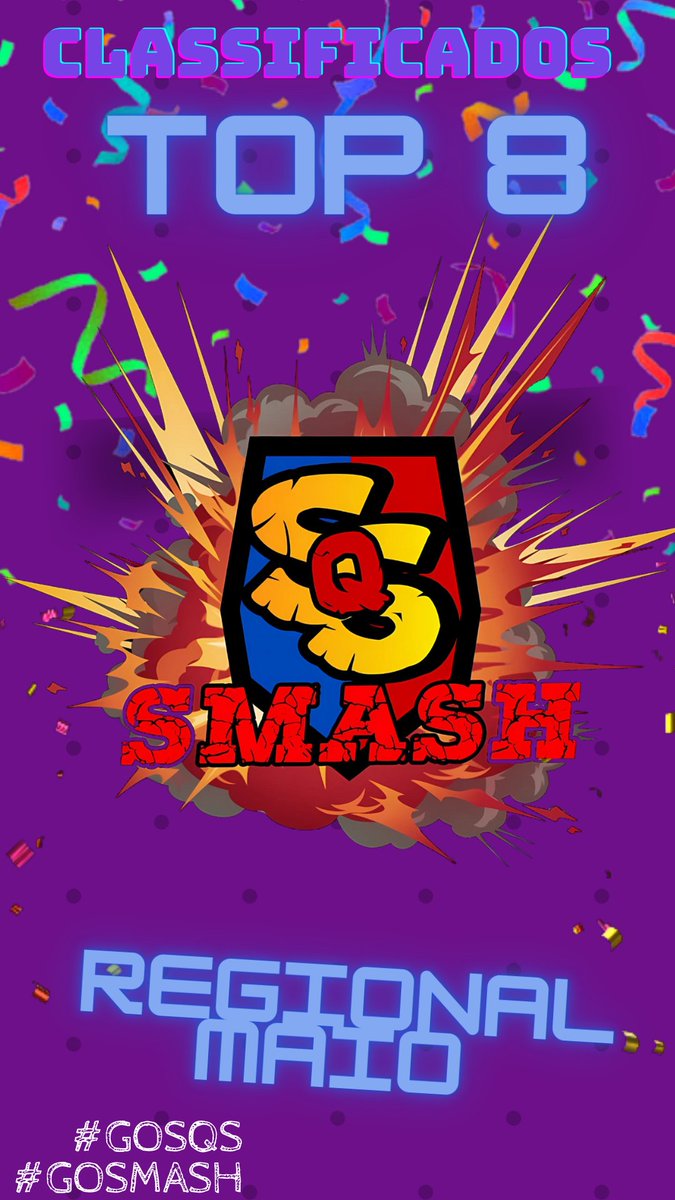 Pela segunda vez seguida, estaremos no top 8
#GOSQS
#GOSMASH