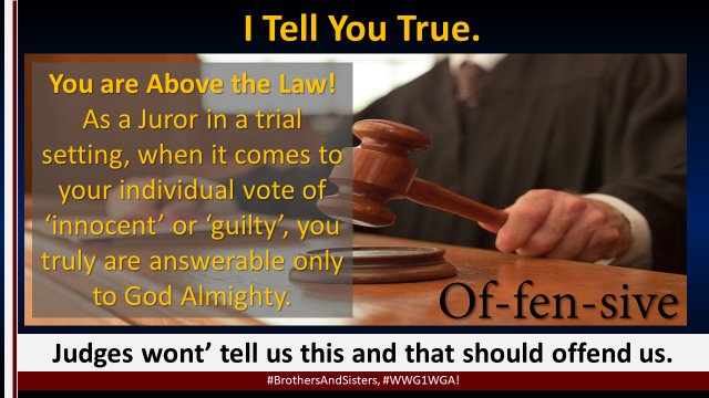 #BrothersAndSisters as we near the #DaysOfJudgement - Something we should keep in mind.

When it comes to a jurors individual vote of ‘innocent’ or ‘guilty’, you truly are answerable only to God Almighty.

#DSCabal #BidenCrimeFamily #TrumpWon #NearAndFar #ConstitutionalLaw