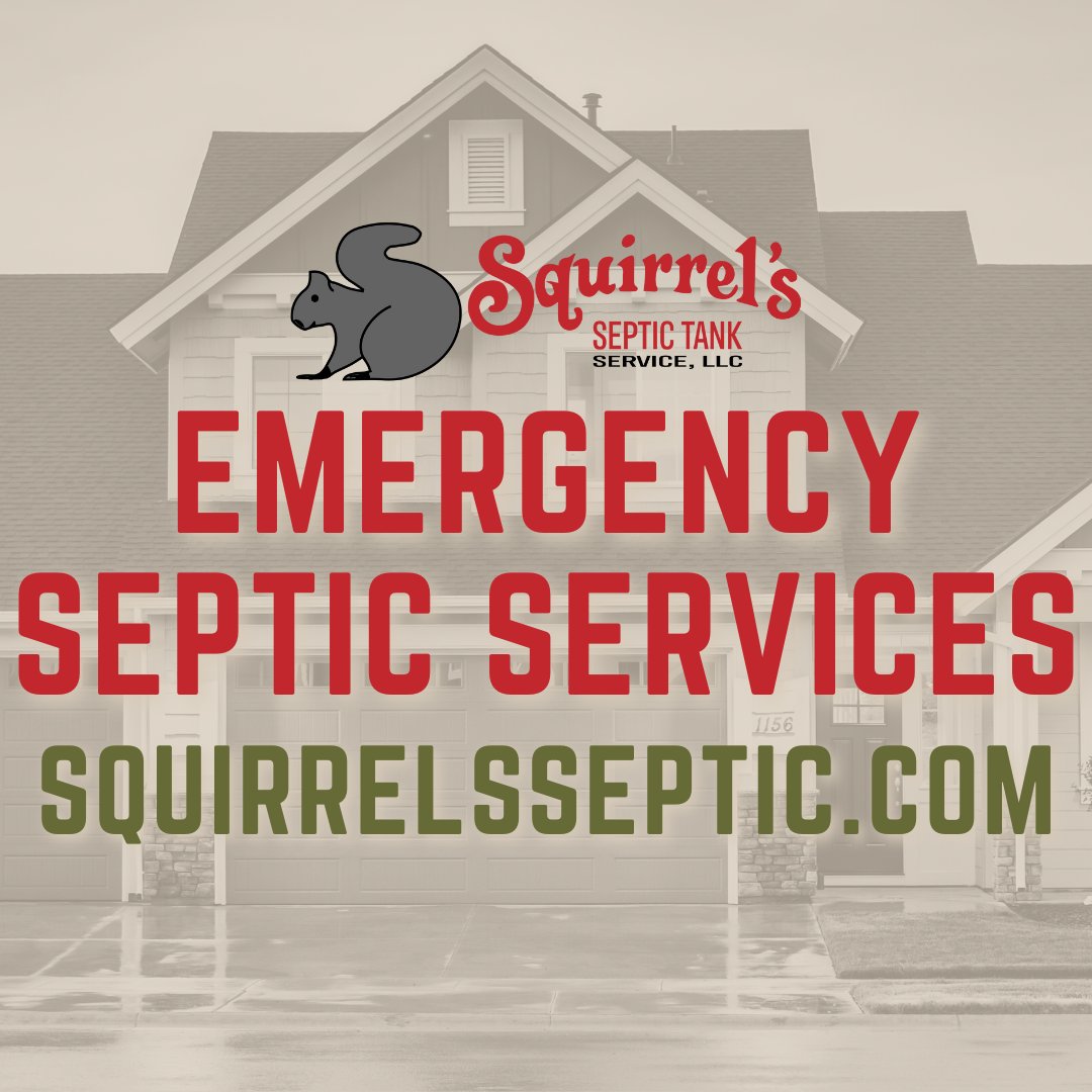 Emergencies happen and we're here to help you. If you have a septic emergency, fill out our short form at squirrelsseptic.com 

#Alabama #InvernessAL #GreystoneAL #ChelseaAL #MoodyAL #ShelbyCountyAL #SepticTankPumping #LocalBusiness #ColumbianaAL #LeedsAL #JeffersonCountyAL