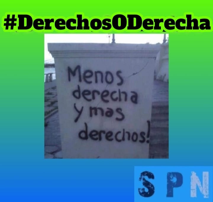 Mipatriasiempr3's tweet photo. Por nuestros derechos , la derecha  nunca más! 
#DerechosODerecha https://t.co/2TZBJ4pUWa