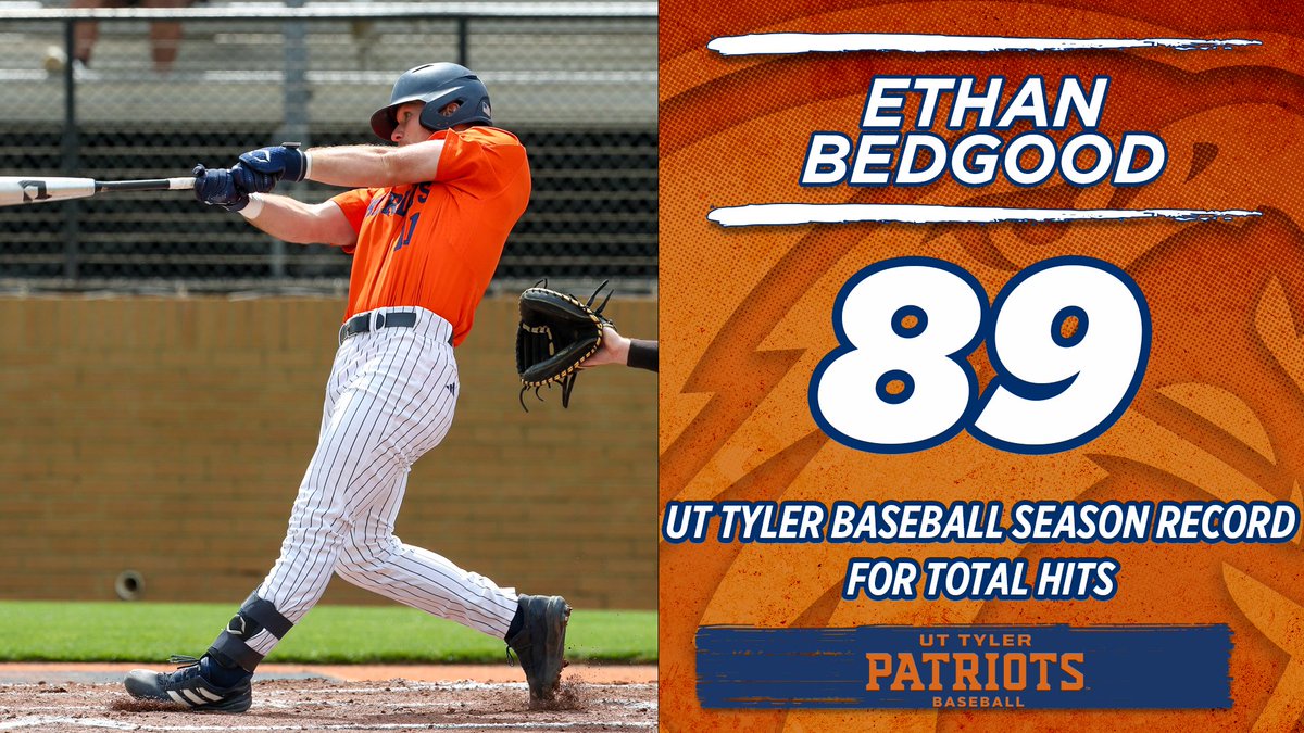 BASE | Congratulations to Ethan Bedgood of @uttylerbaseball who now holds the single season record for hits! #SWOOPSWOOP