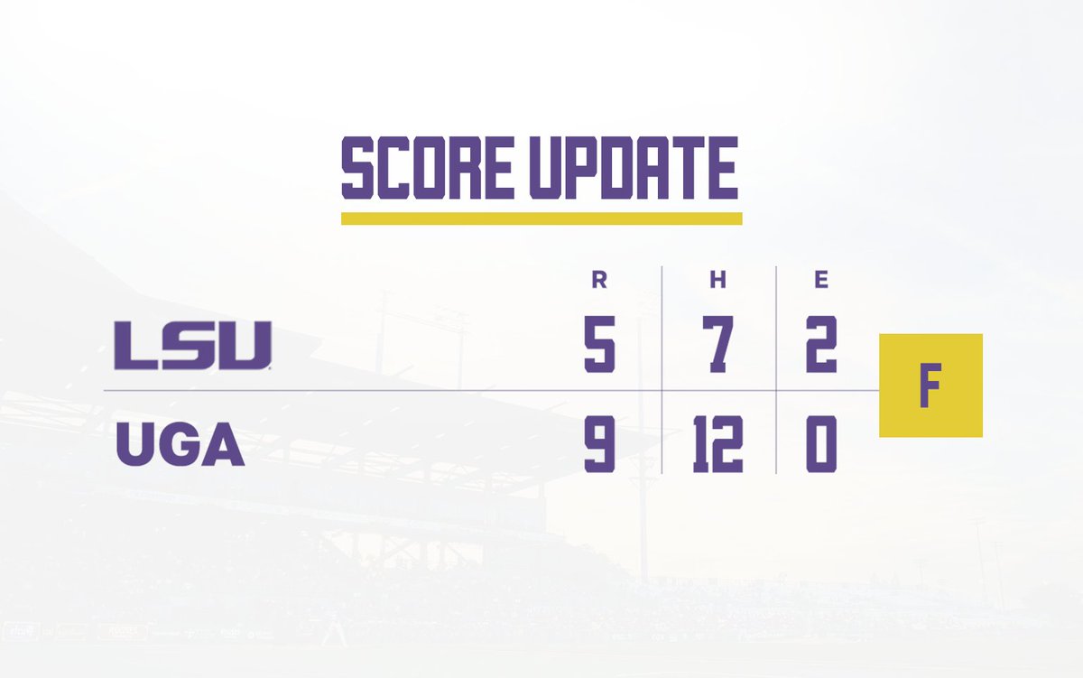 LSUbaseball's tweet photo. Final From Athens https://t.co/LZisqBDPHF