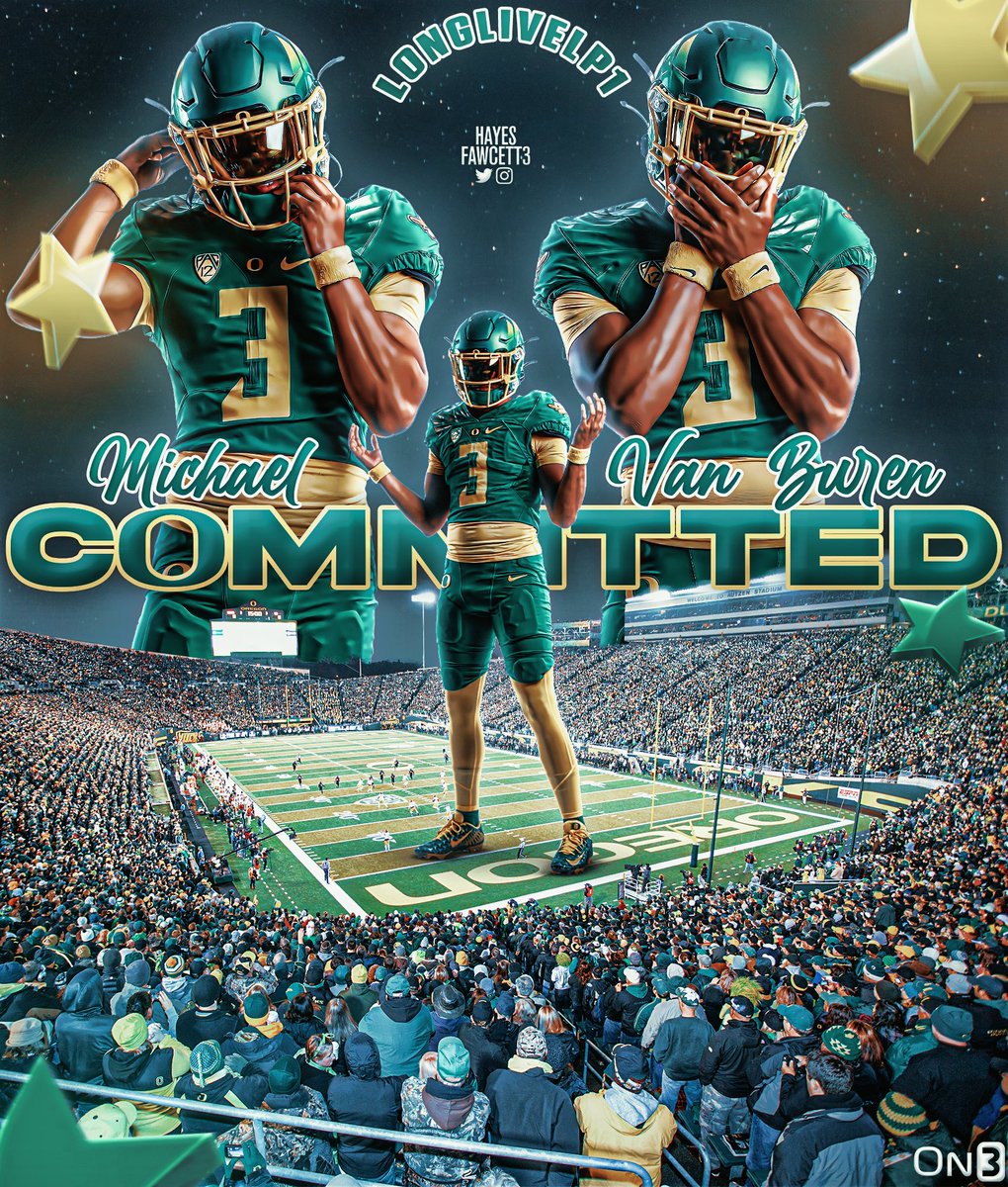 BREAKING: Four-Star QB Michael Van Buren has Committed to Oregon!

The 6’0 190 QB from PG County, MD chose the Ducks over Penn State and Maryland.

“I’m Home 🦆”

on3.com/college/oregon…
