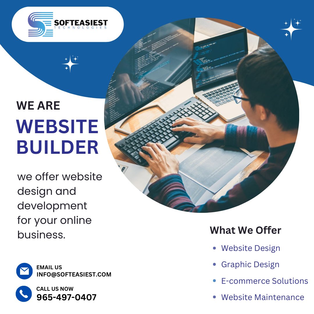 softeasiest's tweet image. Looking to build a stunning website for your business? Look no further, because we are the ultimate website builder you need!
Contact us now to learn more about our website builder platform and how we can help you bring your online vision to life. 
#website #websitebuild