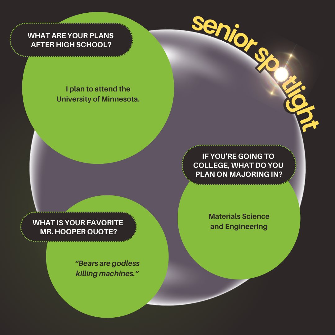 Our ninth senior spotlight is Anastasia Hueste!

Thank you for your hard work as the Junior Varsity Viola Section Leader! You were an incredible role model for your peers and always made your friends laugh 💚☀️✨