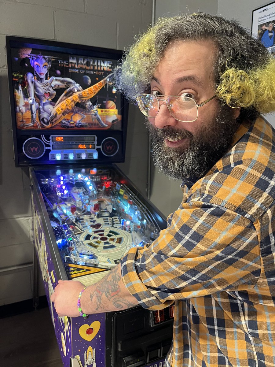 DickWound's tweet photo. The OCP crew took the morning off to check out a new pinball place near us, and we all found machines specific to each of our fetishes 😹 https://t.co/GD5UjHKEct