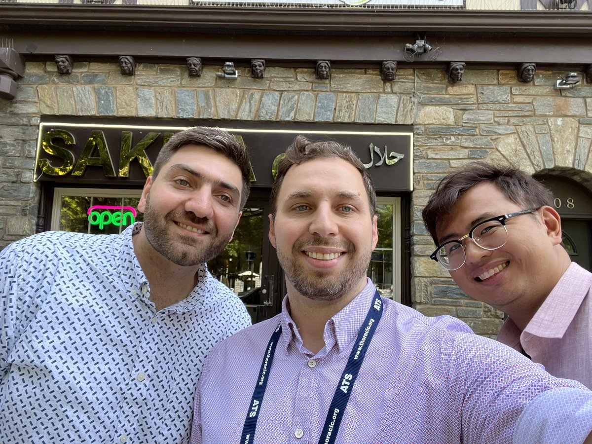 Serendipitous coming together of 3 clinical informaticists at a Pakistani restaurant in #washingtondc for #ats2023.

Dr. Wong at <a href="/DukeU/">Duke University</a> and Dr. Tlimat at <a href="/UABPulmonary/">UAB Pulmonary</a>….

I think we need to make this a regular thing. #pulmonary #criticalcare #informatics