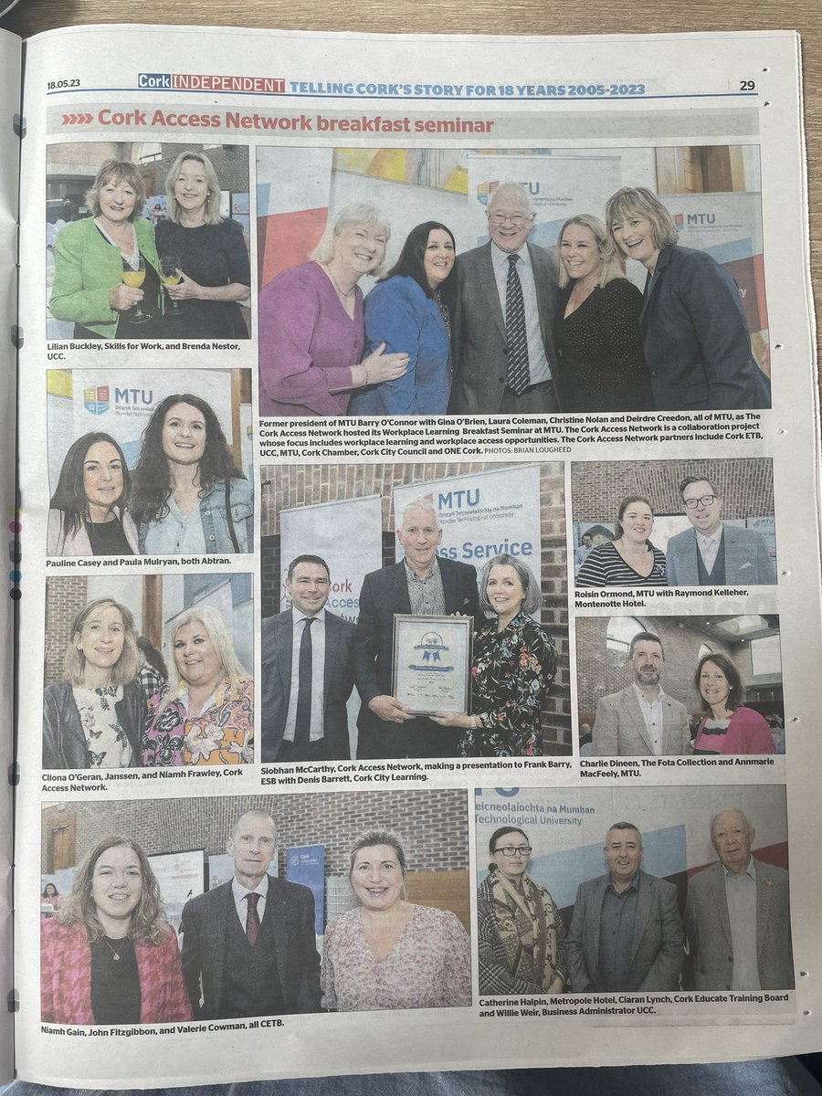 Some great photos in @corkindo captured by Brian Lougheed of the @AccessCork Workplace Breakfast Learning Event in @MTU_ie hosted by @MTUCork_Access #MTUCorkAccess #SucceedingTogether