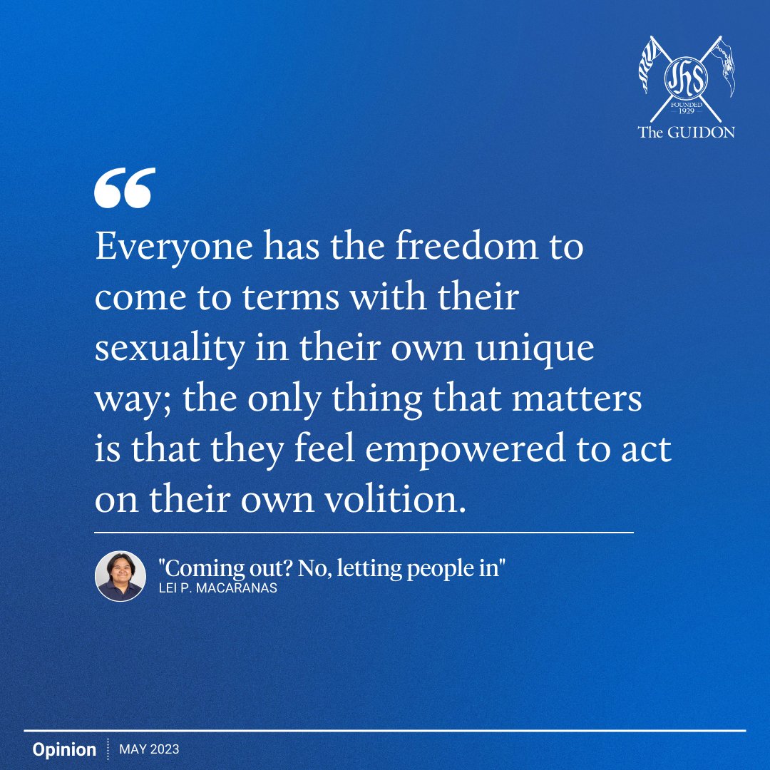 TheGUIDON's tweet image. OPINION: I’ve always struggled with the idea of having to make grand announcements about my sexuality just to prove that I’m confident with who I am. Now, instead of choosing to come out, I’d rather let people in.

tgdn.co/3MlbqLT