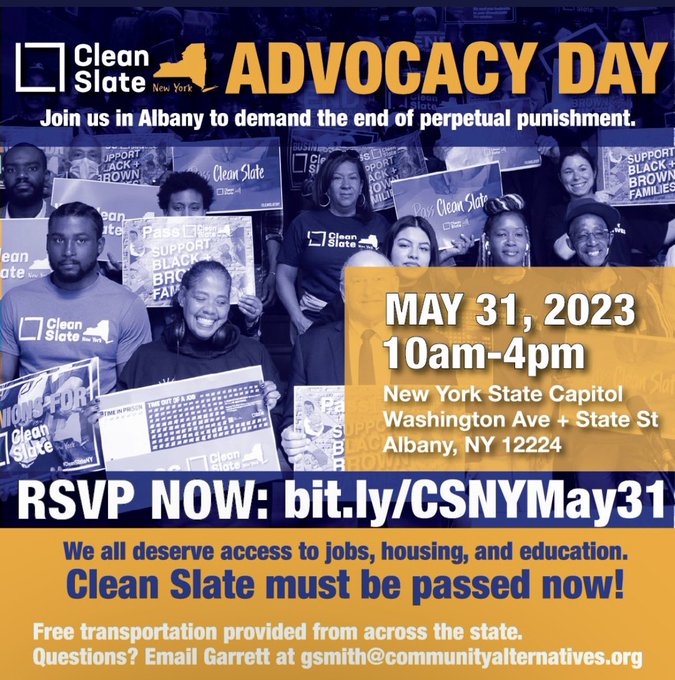 📜💙 Families Deserve a Fresh Start! ✨ Pass the Clean Slate Act NOW! 🗳️💪Let's break down barriers and give every family a chance to thrive!
RSVP here: bit.ly/CSNYMay23
@NewHourNY 
 🌟🤝 #CleanSlateAct #SecondChances #EmpowerFamilies