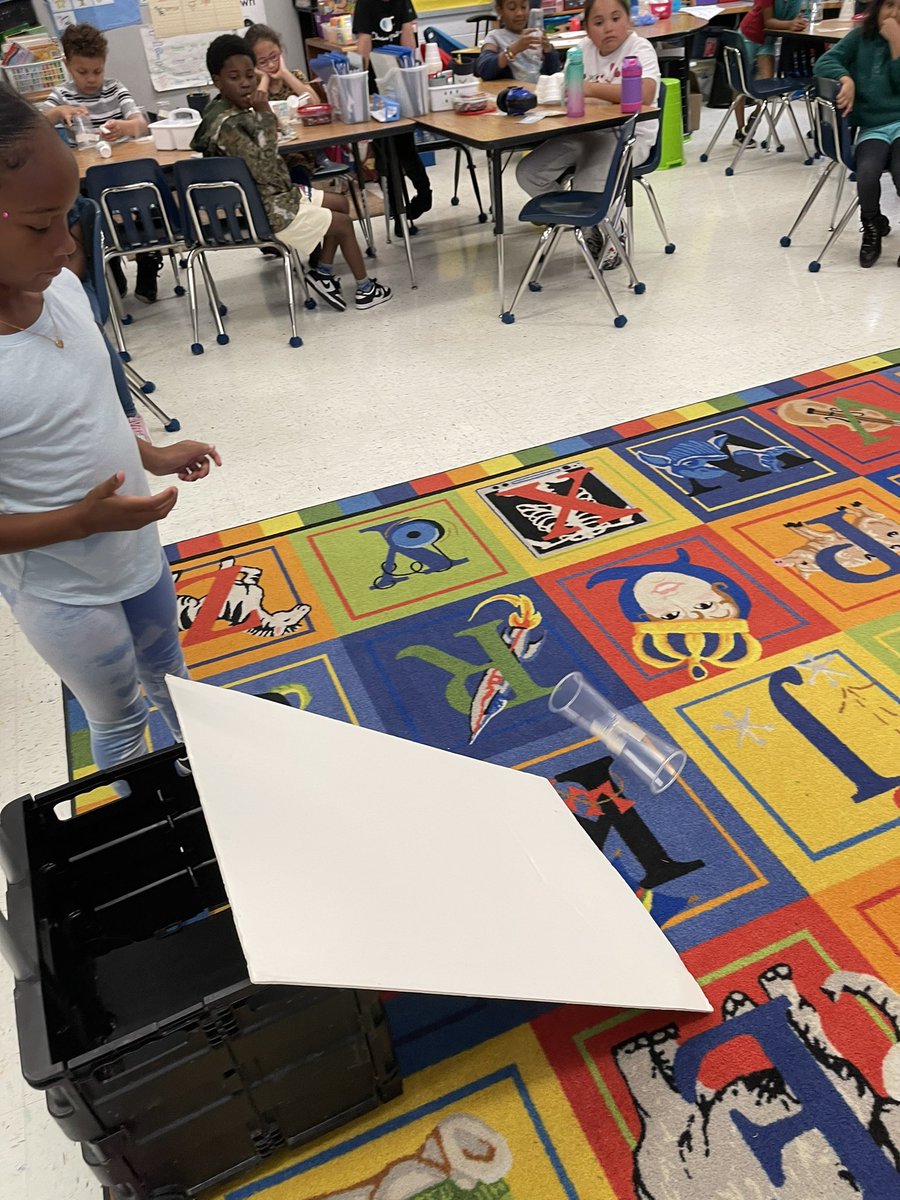 The results are in. How far did your invention move?  1st graders are great thinkers and fearless. <a href="/SwansCreekES/">Swans Creek Elem</a>