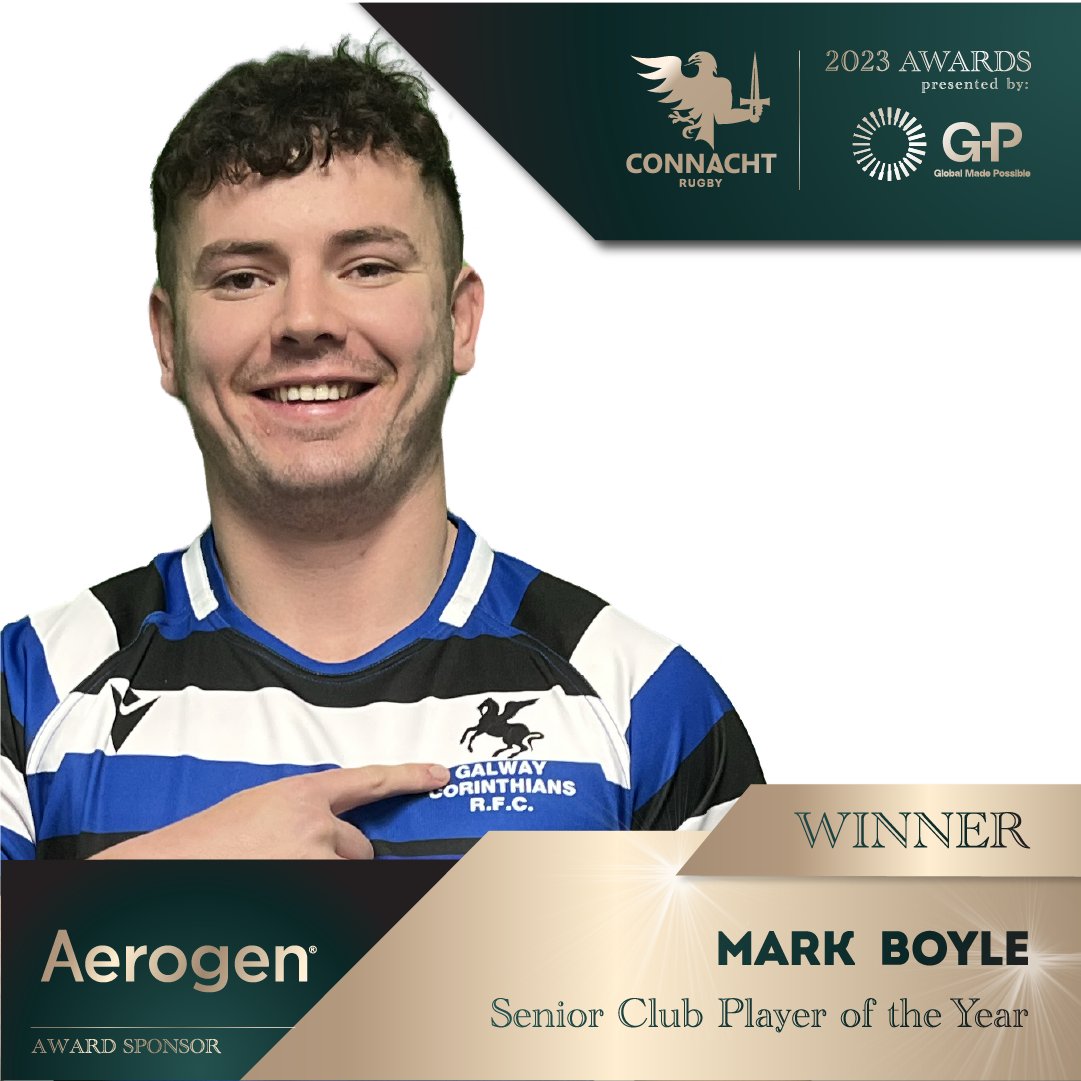 connachtrugby's tweet photo. Congratulations to our Senior Club Player of the Year Mark Boyle

#ConnachtRugbyAwards | @Aerogen | @GlobalEOR https://t.co/BOgtrLoQAw