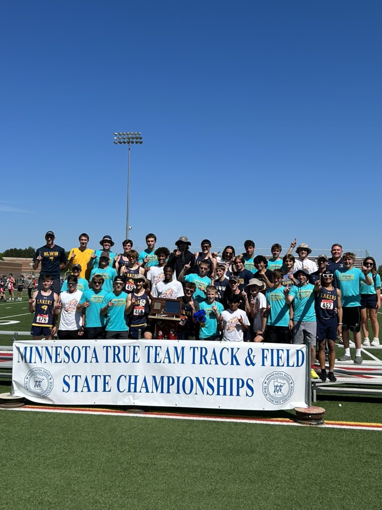 Our Laker State CHAMPION boys track and field team become the 2nd state champion team in school history!! #StateChamps #GoLakers