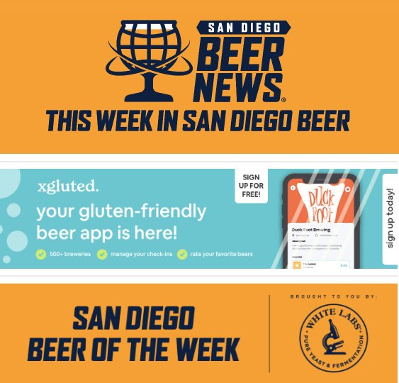 Excited and honored to be featured in this week’s @SDBeerNews newsletter. If you are not already subscribed, go do it! #CraftBeer #supportlocalbreweries #glutenfreebeer
