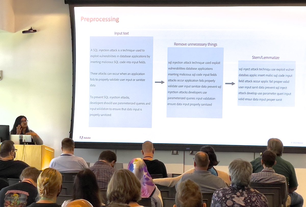 semgrepcommunit's tweet photo. Shruti Datta Gupta is breaking down how machine learning can classify security issues. #bsidesseattle
Looks like its going to be a game changer. https://t.co/IfzkuGZt39