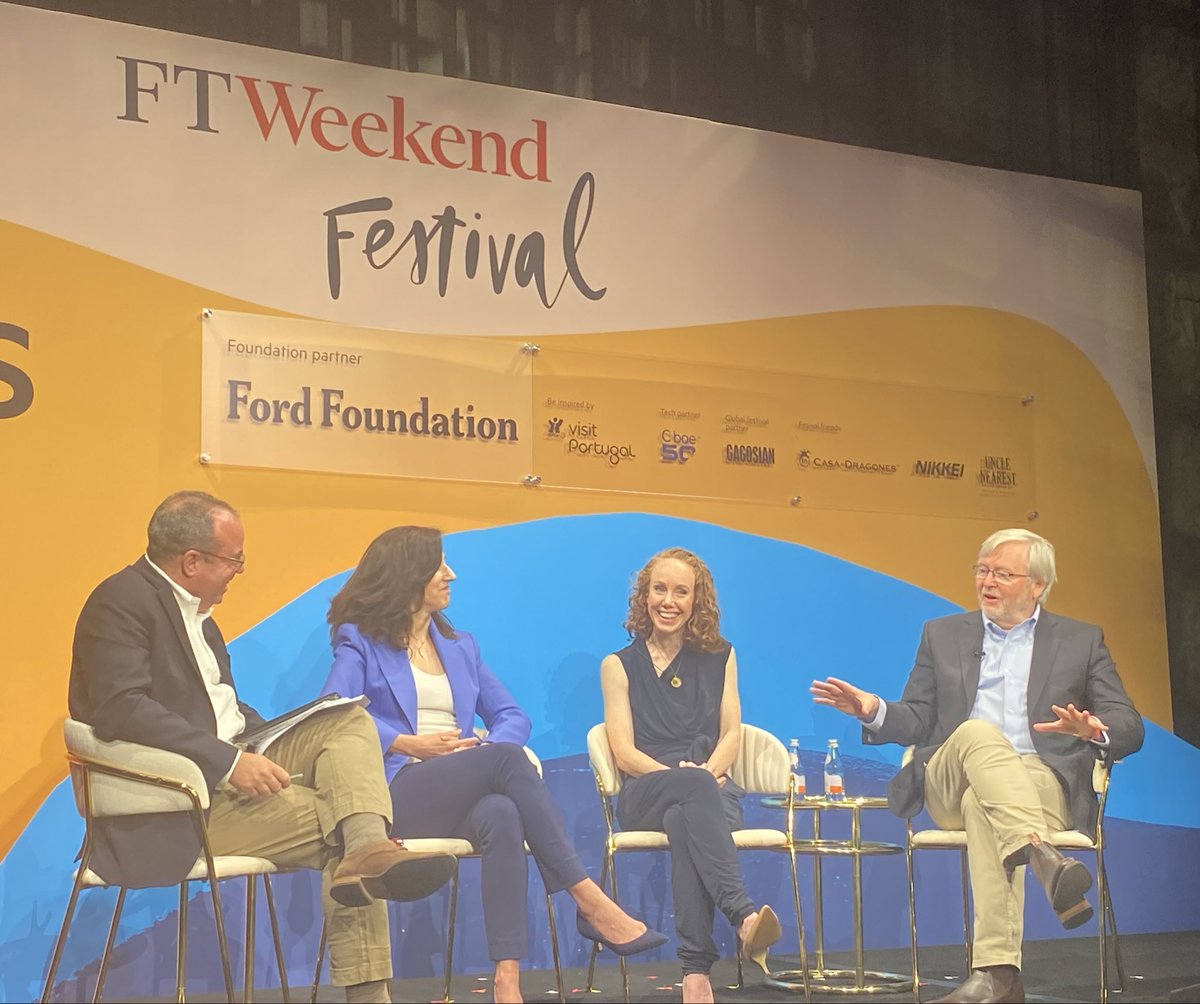 Great panel discussion on China at the #FTWeekendFestival in DC with @AmboRudd @RanaForoohar @jennifermharris, moderated by @SpiegelPeter.