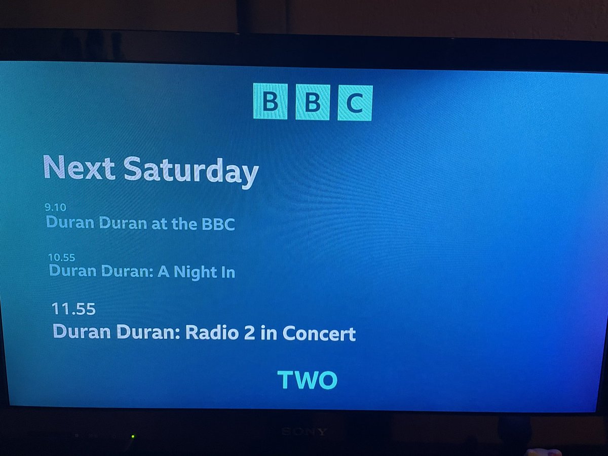 Next Saturday @duranduran at the BBC2 🩵