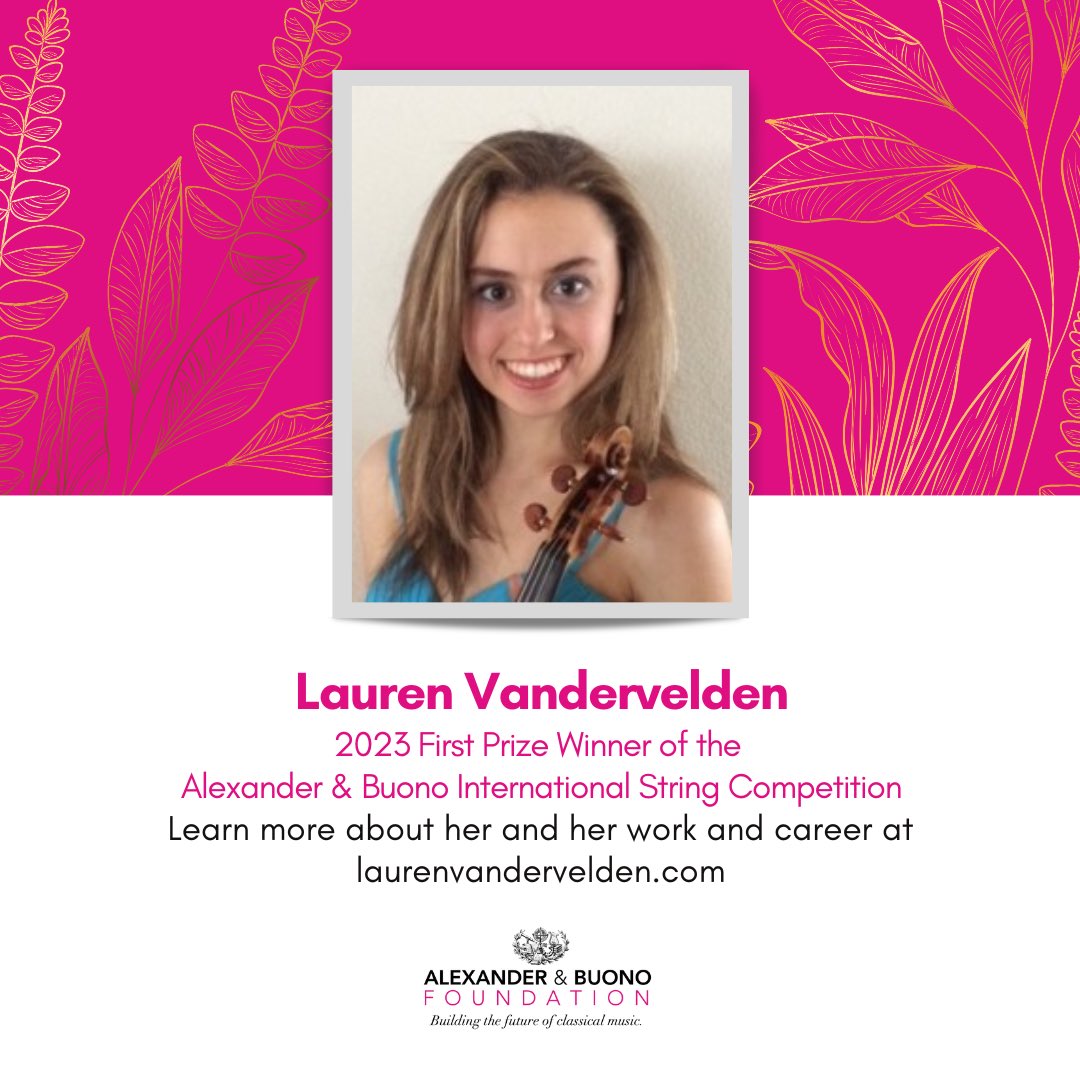 alexander_buono's tweet photo. @CosmoBuono and I just finished a delightful conversation with Lauren Vandervelden, the 2023 First Prize Winner of the Alexander & Buono International String Competition.
#WinnerSpotlight #MusicCompetition #StringCompetition #AlexanderBuono #Violin https://t.co/CkhpIgwur5