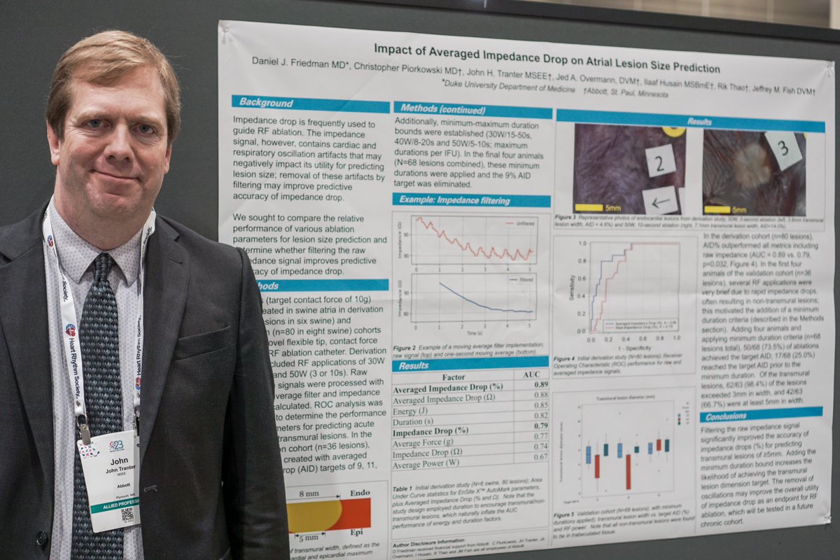 I am proud of Abbott’s continued focus on driving AF therapy forward.

The first #HRS2023 poster session yesterday provided exciting findings on TactiFlex stability, PFA energy optimization, and more.

#AbbottProud