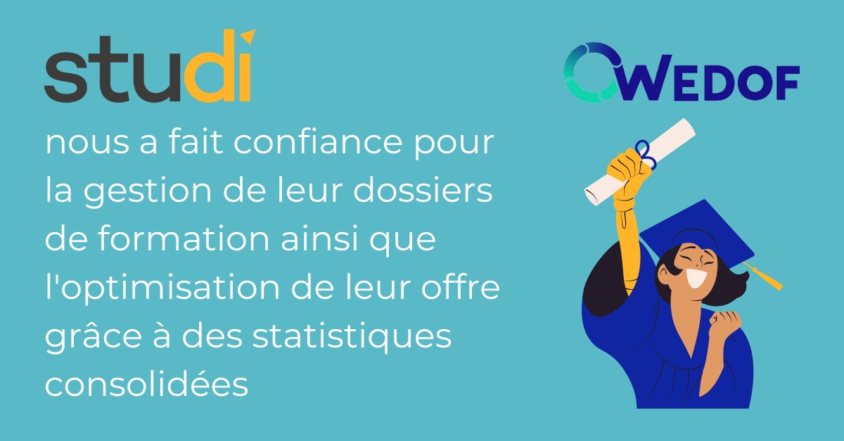 #Wedof est heureux de compter <a href="/EcoleStudi/">STUDI</a> comme un de ses organismes de formation collaborateurs.

#dossiercpf #edof #gestionformations #organismeformation #logicielformation #apiformation #studi