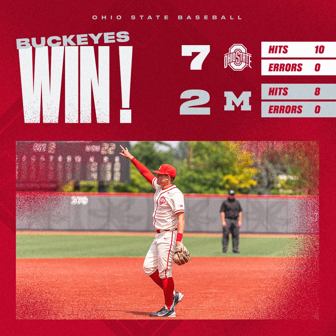 OhioStateBASE's tweet image. FINAL | Buckeyes 🧹🧹🧹 the WoLLLverines to end the season on a nine-game win streak‼️

#GoBucks