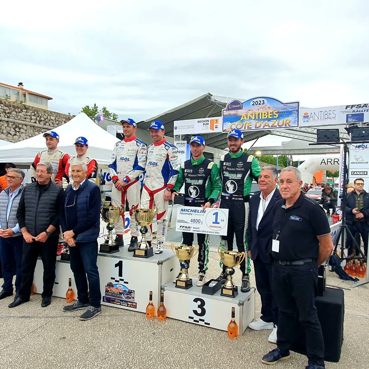 Félicitations aux grands vainqueurs de ce 58ème Rallye Antibes Cote D'Azur  🎉

🥇 Bonato Yoann / Boulloud Benjamin
🥈 Margaillan Hugo / Marsault Laëtitia
🥉 Camilli Éric / De La Haye Thibault

🏆 Le duo Bonato / Boulloud remporte pour la deuxième année consécutive ce rallye. 👏