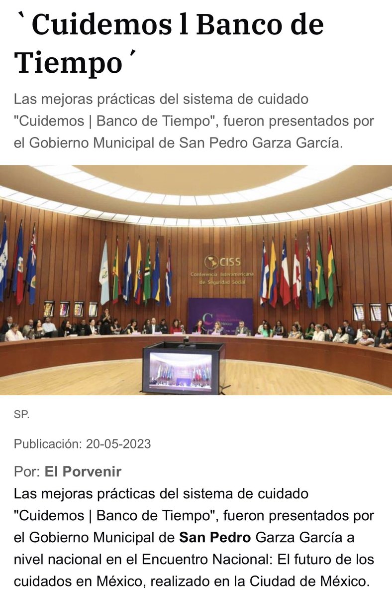 miguelbtrevino's tweet photo. Me siento muy contento de que el sistema de cuidado de nuestro municipio, "Cuidemos | Banco de Tiempo", sea considerado entre las mejores prácticas a nivel nacional.

Agradezco el impulso que le ha dado Irene, mi esposa, a esta causa, con ello reconocemos y apoyamos a las mujeres cuidadoras en San Pedro y en todo México.

https://t.co/TpkNsQY7C5