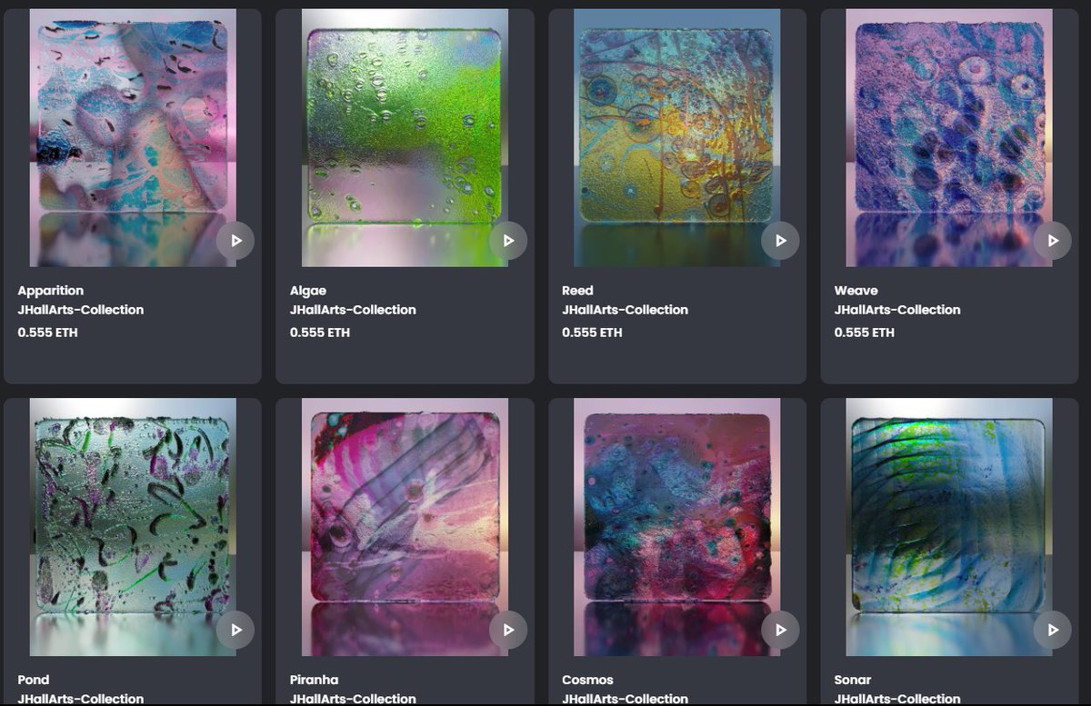 jdabberdog's tweet photo. NFT collection: unique 1/1 works of photographic film emulsion, digitally modified into textured glass sculptures in 3D, animated to emphasize translucency and iridescence. Presented with original, atmospheric audio works. Chem 'em out. https://t.co/qxiGcC7QQX
#NFT #artwork https://t.co/lxSPmep3pB
