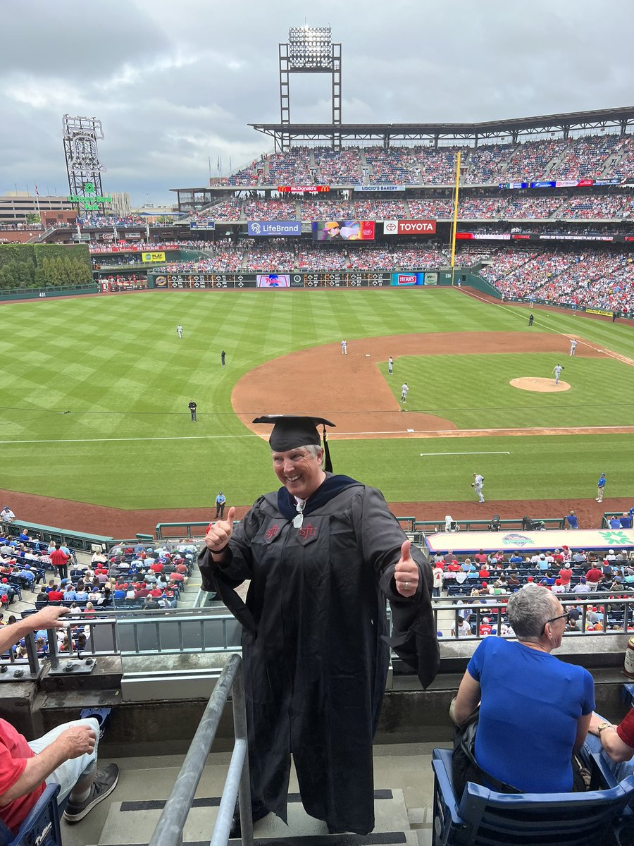 Graduate at 1:00pm. Phillies at 4:00. #Stjoes #StJosephsUniversity #Phillies #CitizensBankPark #KPMGCares