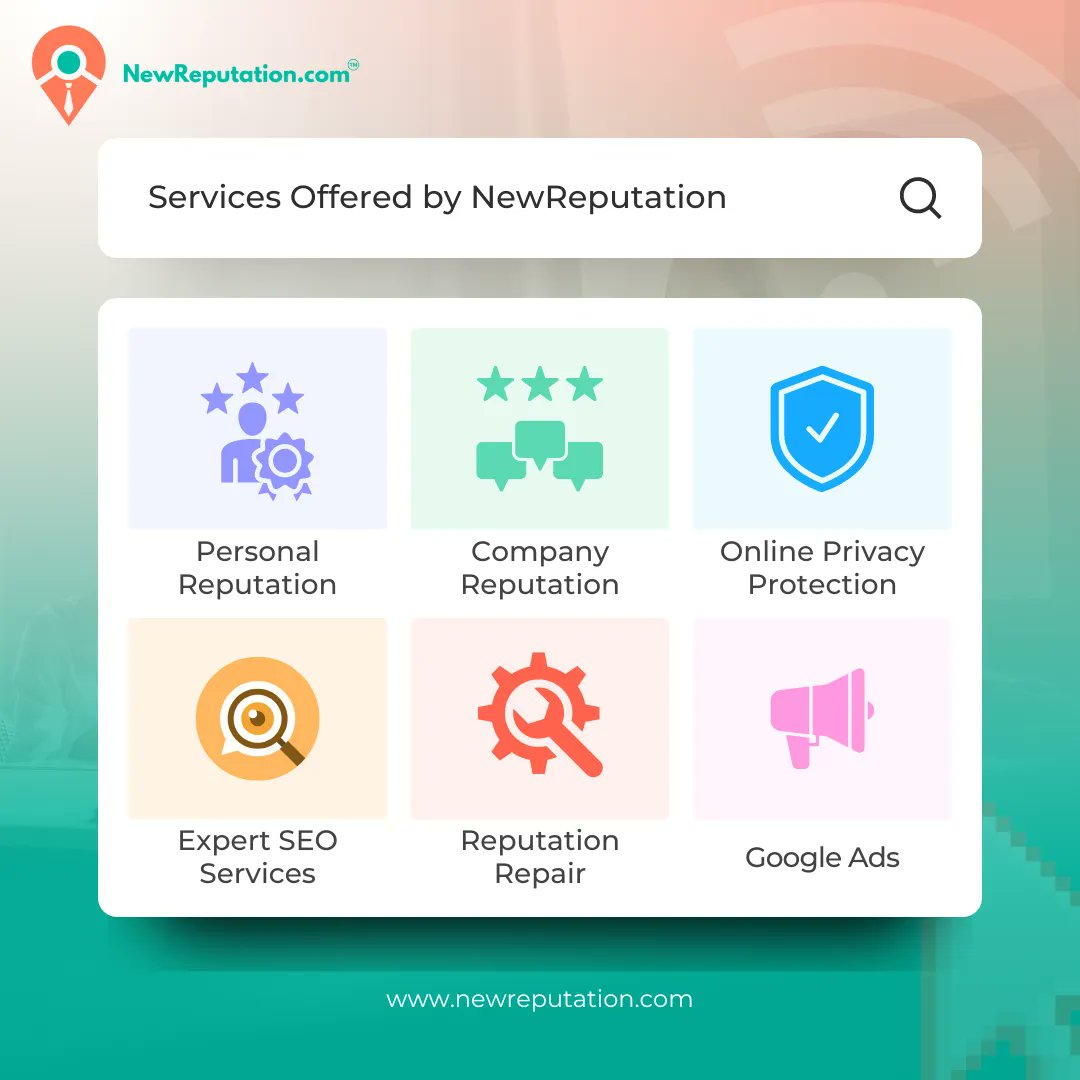 new_reputation's tweet photo. NewReputation optimizes all your digital assets. Using cutting-edge technology to locate opportunities for you to grow your brand.
#reputationmanagement #personalbranding #googleads #onlineprivacy #expertSEO #SEOServices https://t.co/4kvbttwgqT