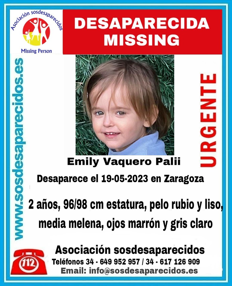 🆘 DESAPARECIDA
Sustracción parental
#desaparecido #sosdesaparecidos #Missing #España #Zaragoza #ParentalAbduction
Fuente: sosdesaparecidos