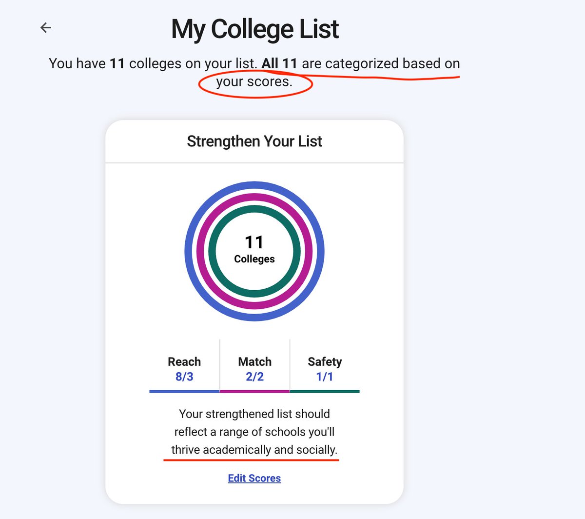 akilbello's tweet photo. God this is horrible.... according to @collegeboard ACT scores are enough to tell a student where they will "THRIVE ACADEMICALLY and SOCIALLY" https://t.co/9iN7GNayJB