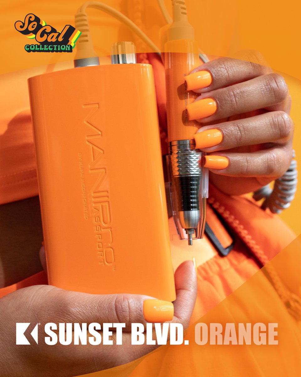 KupaInc's tweet photo. 🔥So Cal collection is BACK. Are you ready? 🧡 Fall in love with this color 🧡Sunset BLVD Orange!!! Time to wrap yours now!
Sunset BLVD Orange ManiPro PassPort: https://t.co/a3DtyPnusj
#kupainc #nailefile #manipro #efile #nail #manicure #gelnail #acrylicnail https://t.co/XmiQFkG359