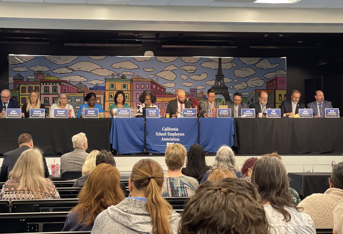 OVSDSupt's tweet image. #OVSD’s @CSEA375 hosted the CSEA State Board of Directors’ Meeting at Westmont Elementary today &amp;amp; our outstanding Nutrition Services Dept provided food for the event. Board President @PatriciaSinger_, Superintendent Dr. Conroy &amp;amp; about 100 @CSEA_Now members were in attendance.
