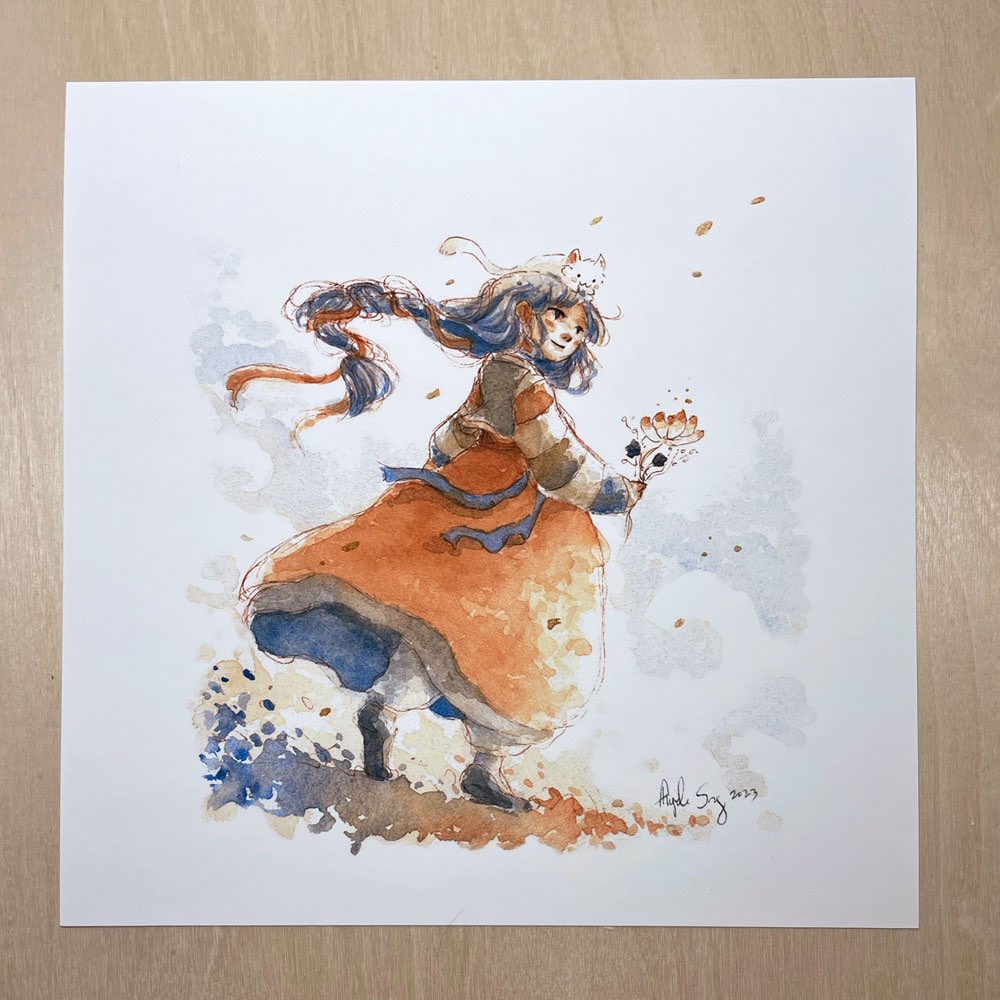 AngelaSongArt's tweet photo. Art prints now available in my Ko-fi shop! https://t.co/Konrz9yELI (Link in my profile as well) 🤗 #watercolor #illustration #hanbok #capybara #tanuki #yearoftherabbit #avocado https://t.co/Niv0gCATW4