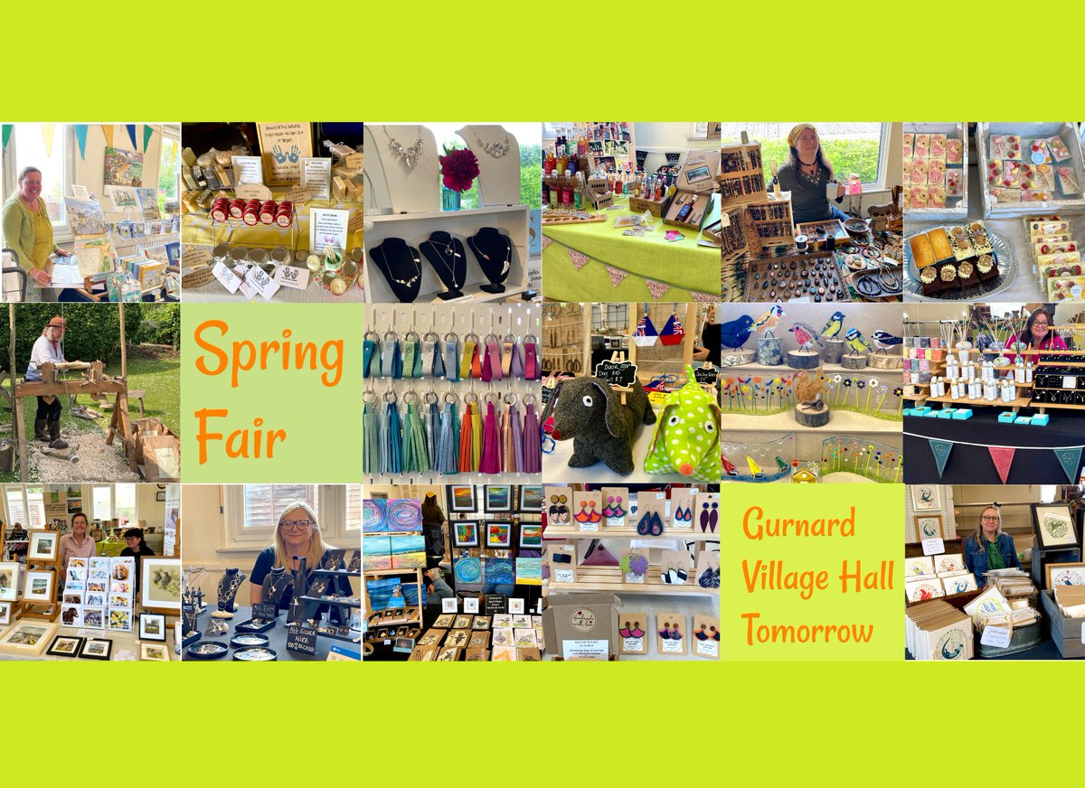MariaWardArtist's tweet photo. Gurnard Village Hall was packed with artisans and crafters today for the Spring Fair and is on again tomorrow -  Sunday. 
Such a lovely mix of products great for presents and wood turning demonstrations and wood outside.
#gurnard #isleofwight #meetthemakers #cowes https://t.co/nbQjVzWD9e