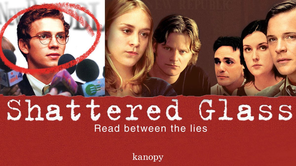 Kanopy's tweet image. New to Kanopy!

SHATTERED GLASS (2003) #HaydenChristensen stars in this critically acclaimed story of a disgraced journalist, directed and co-written by #BillyRay. kanopy.com/product/shatte… @Lionsgate #filmsthatmatter Available: 🇺🇸|🇨🇦