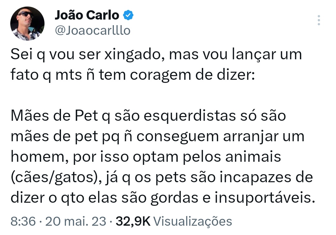 Anticomunismo ✅
Machismo ✅
Misoginia ✅
Gordofobia ✅