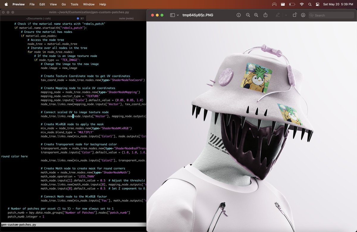 nassyweazy's tweet photo. The official Rebels patches will come out first but in the meantime, some good progress on Blender instrumentation to support other NFTs be added to your Rebel NFT.

Let me cook. https://t.co/ZVkRythv8U