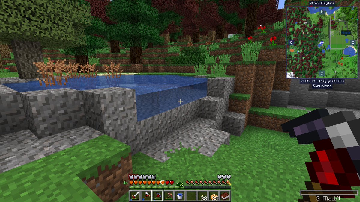 Cuando vas casual por #E2E_Ext y te reconforta saber que en #minecraft se respetan las leyes de la física...